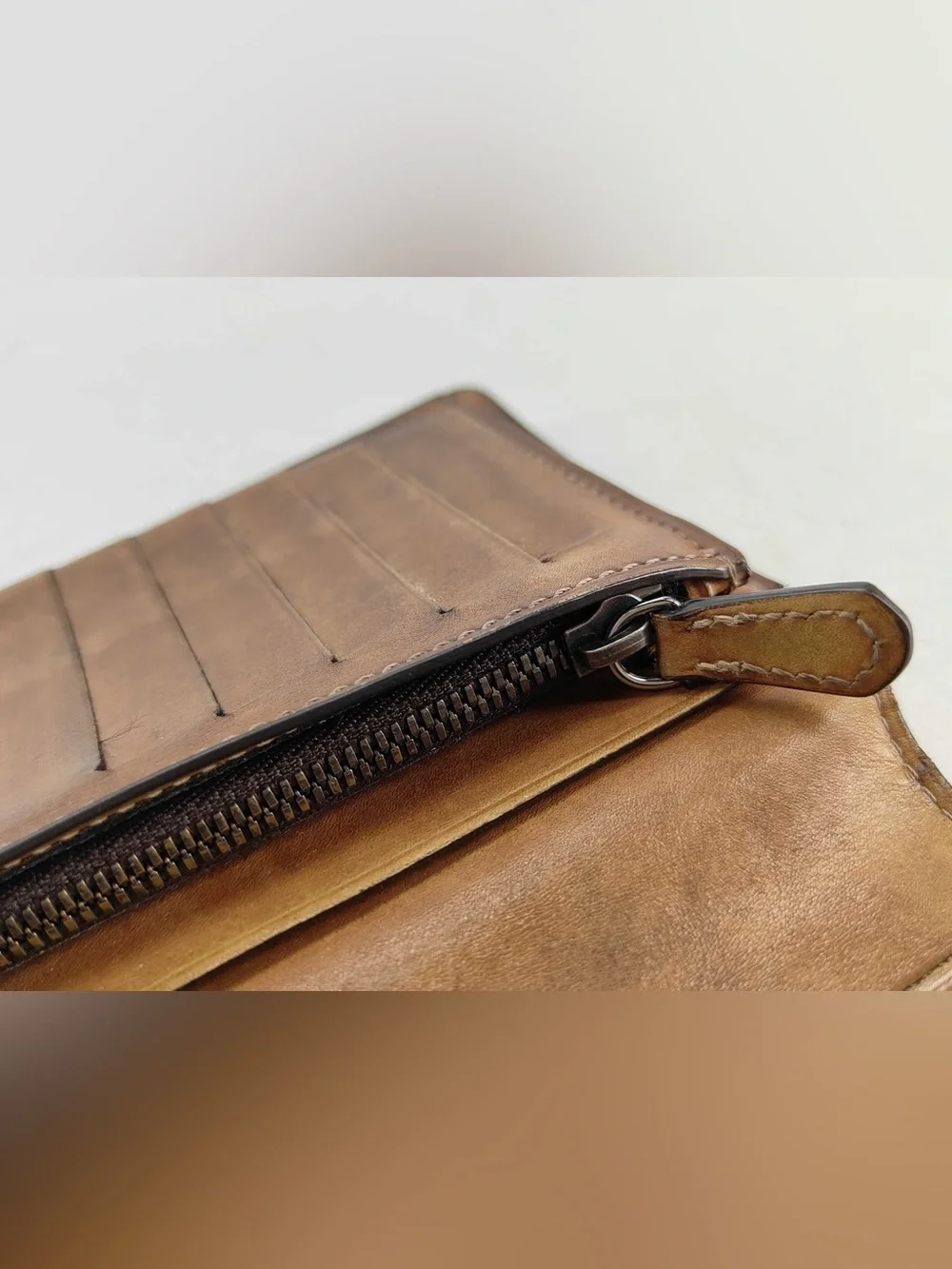 Berluti Paris Embossed Leather Long Wallet - Tan
